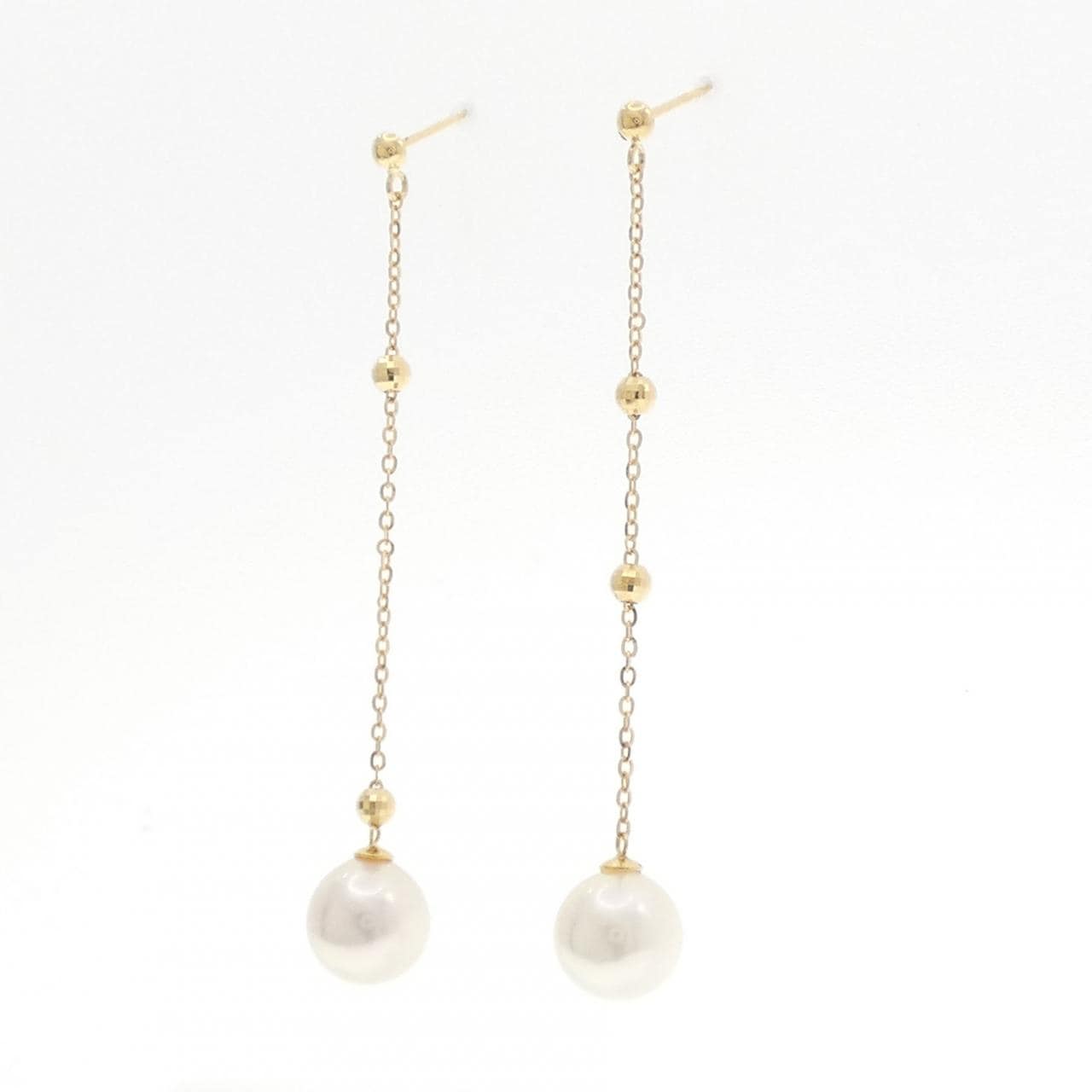 K18YG アコヤパール ピアス 7.4mm