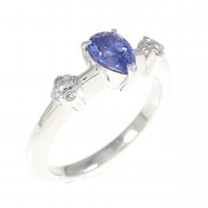 K18WG サファイヤ リング 0.518CT