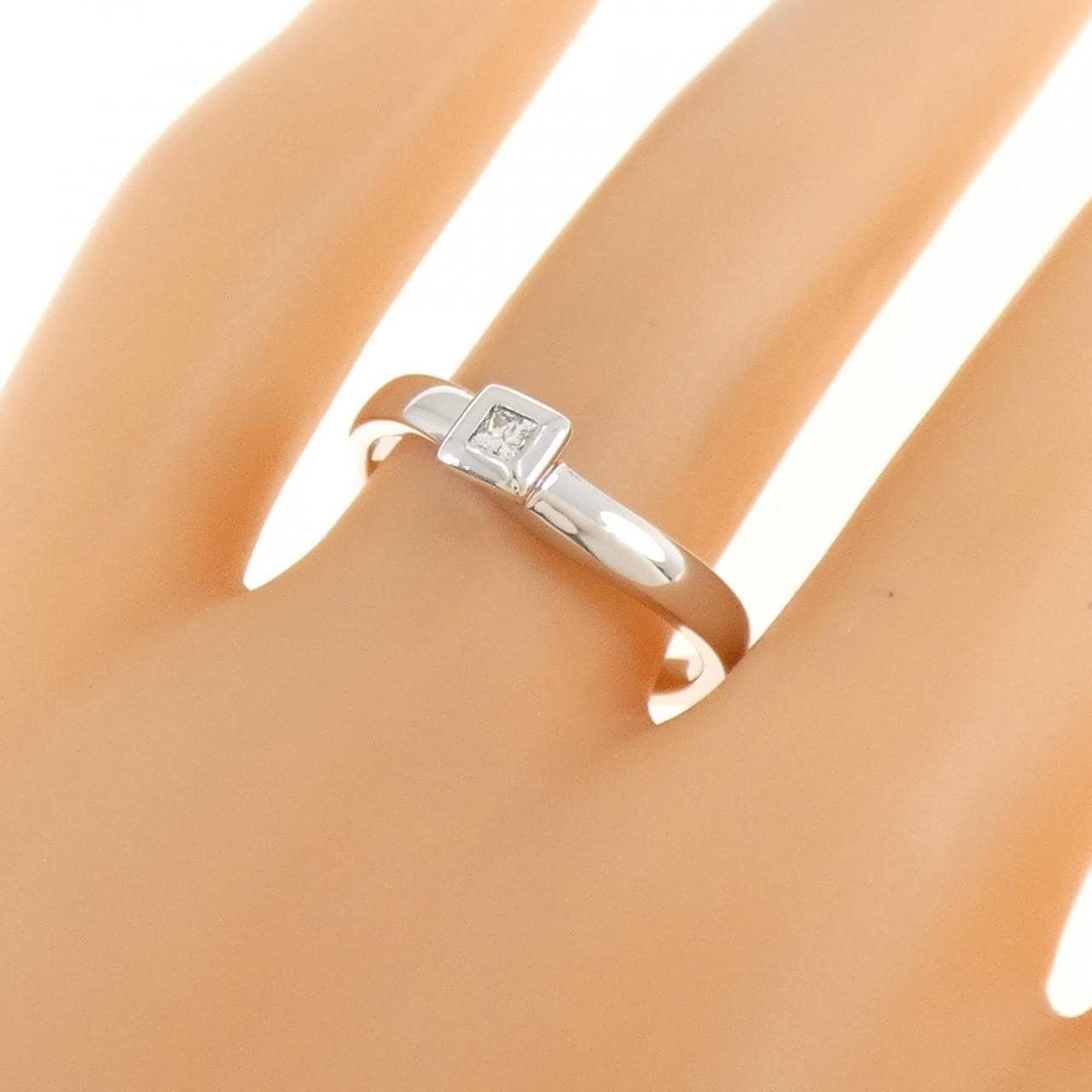 K18WG ダイヤモンド リング 0.06CT