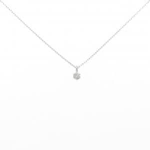 K18WG ソリティア ダイヤモンド ネックレス 0.10CT