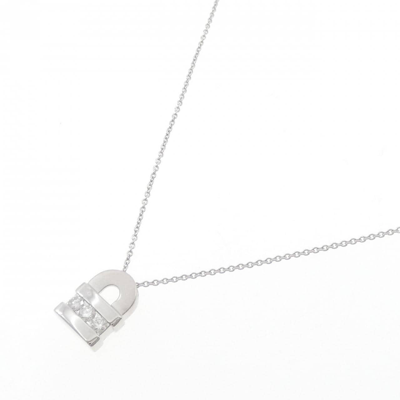 K18WG ダイヤモンド ネックレス 0.24CT