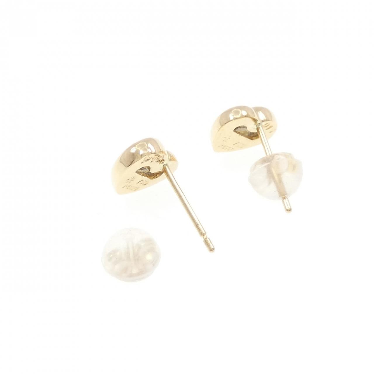 K18YG/PT900 ハート ダイヤモンド ピアス 0.03CT