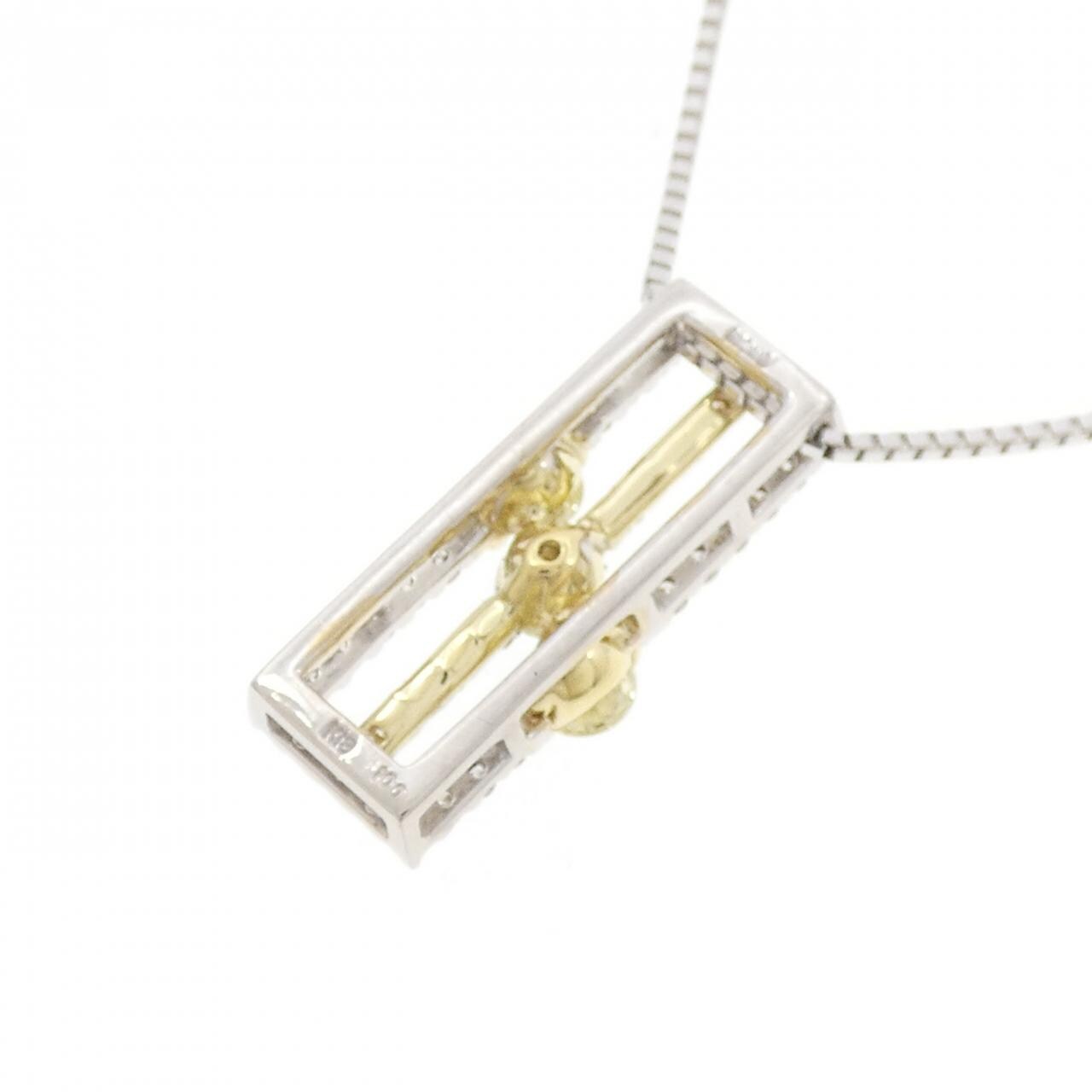 K18YG/K18WG ダイヤモンド ネックレス 1.00CT