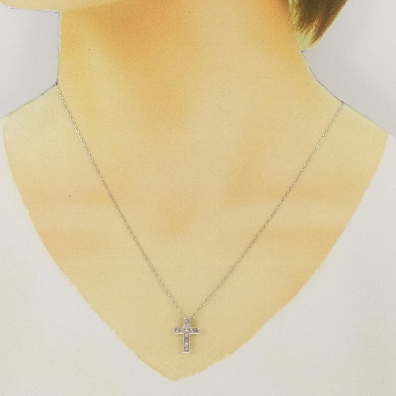 PT900/PT850 クロス ダイヤモンド ネックレス 0.50CT