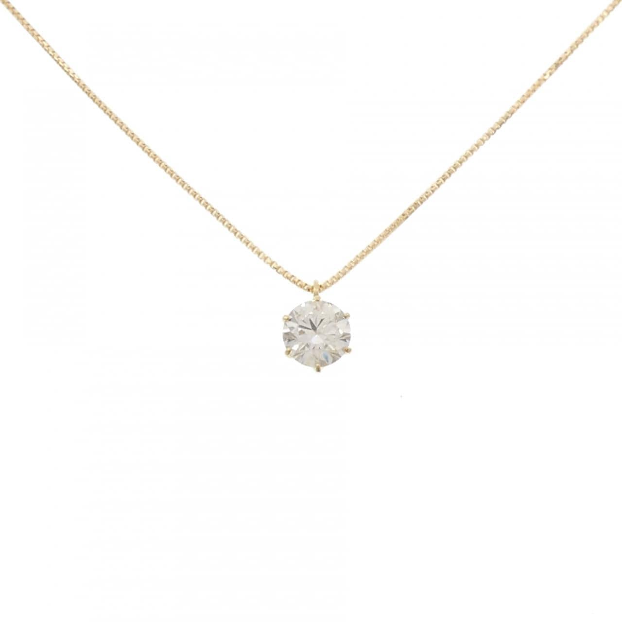 K18YG ソリティア ダイヤモンド ネックレス 0.424CT
