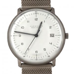 ユンハンス マックスビル メガソーラー電波時計 TI 59/2023.46 TI ソーラークォーツ