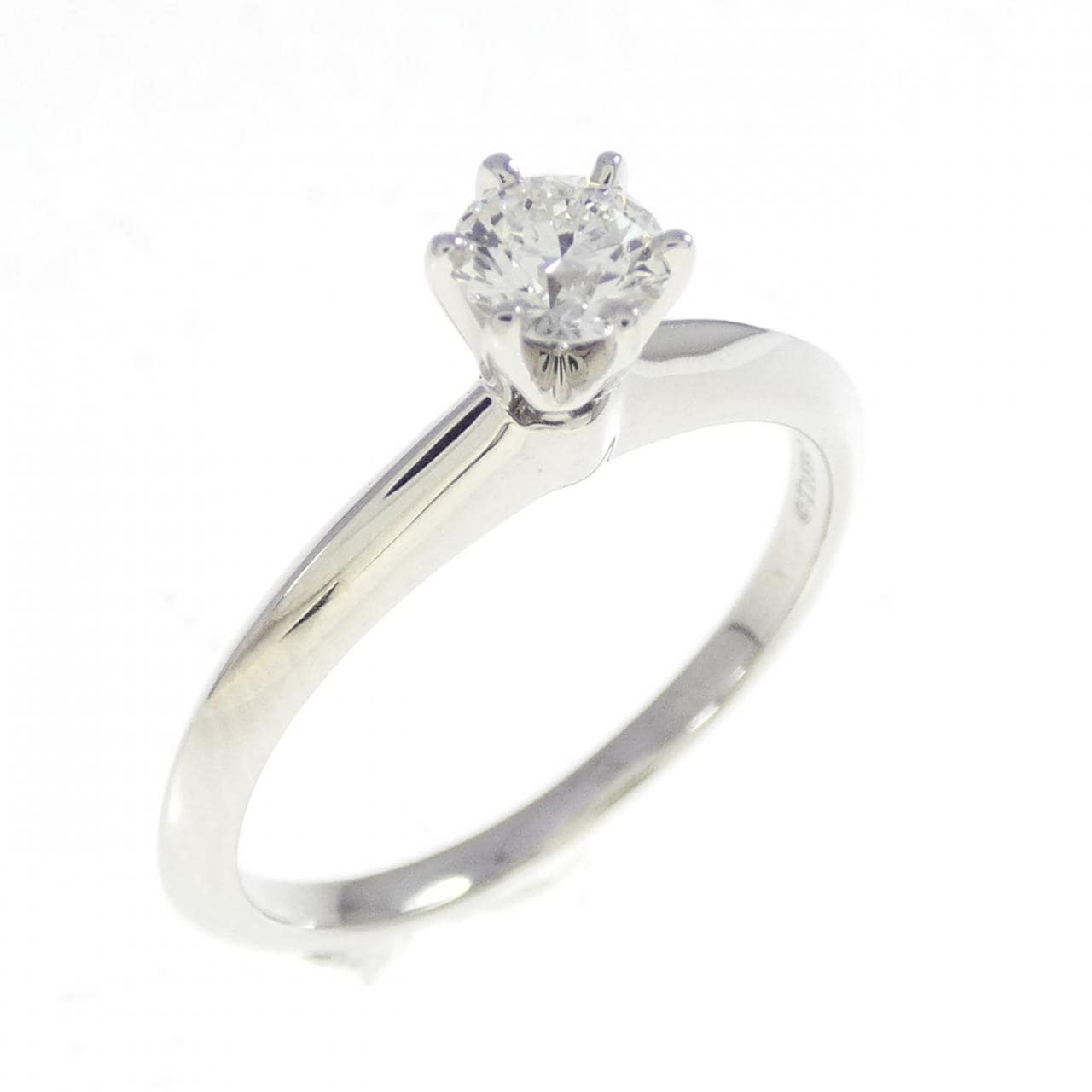 ティファニー クラシックソリティア リング 0.27CT H VS1 3EXT