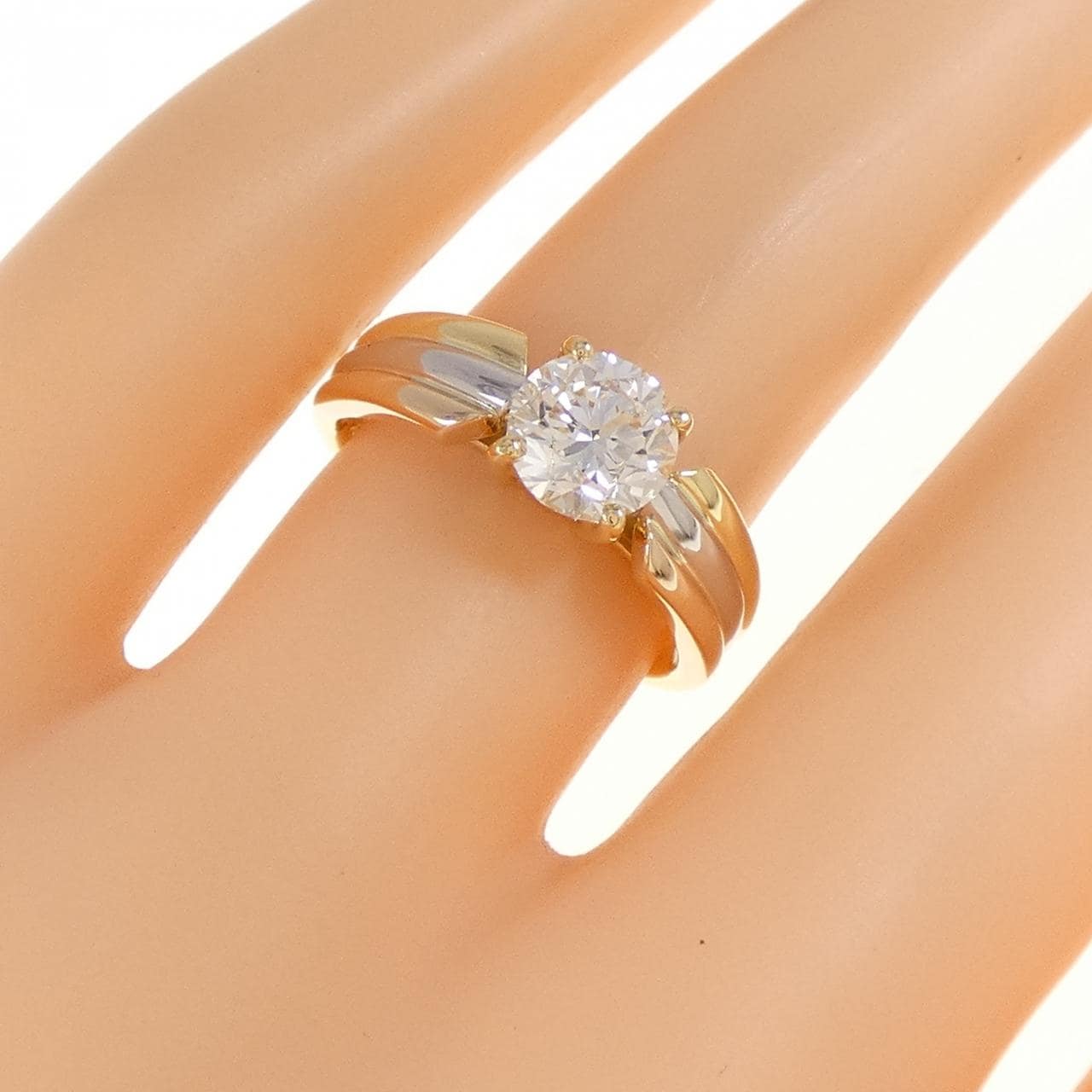 750YG/750PG/PT900 ダイヤモンド リング 1.029CT J SI2 Good