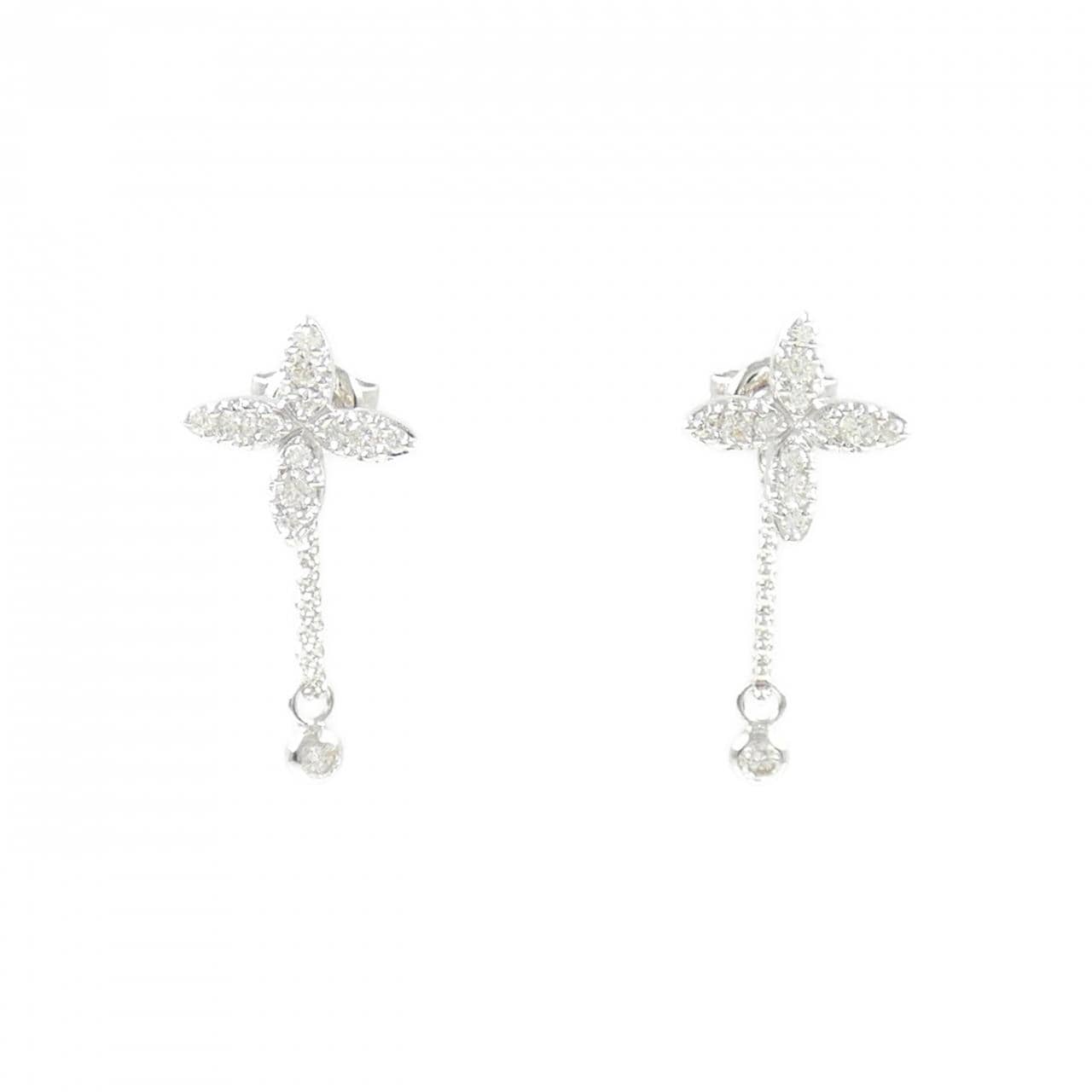 K18WG ダイヤモンド ピアス 0.34CT