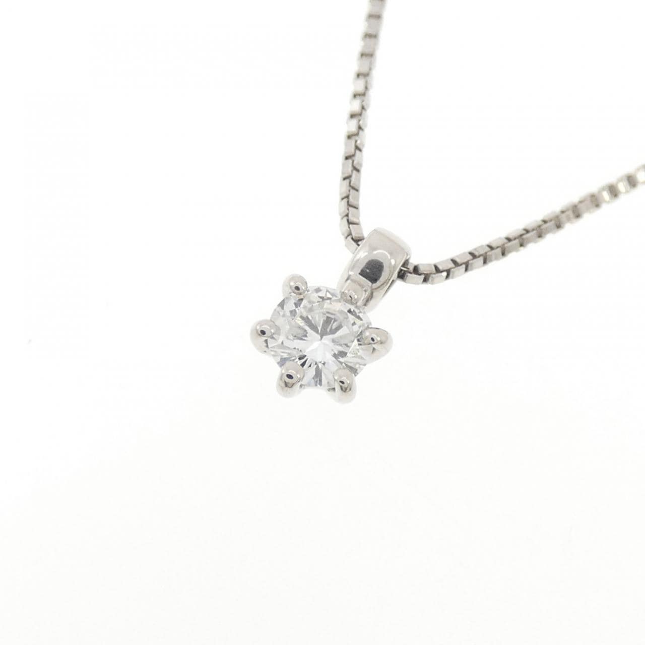 PT850 ソリティア ダイヤモンド ネックレス 0.15CT