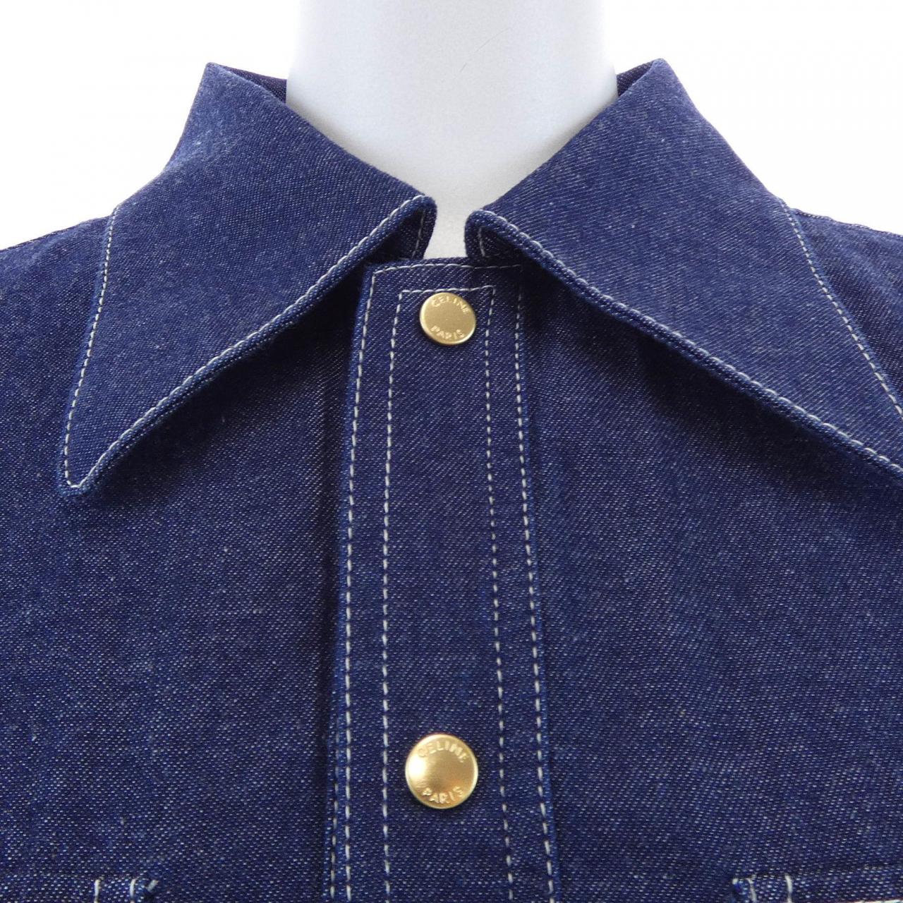 セリーヌ CELINE コットンデニムシャツ CELINE PARIS トリオンフ RV15Z2N67 シャツ
