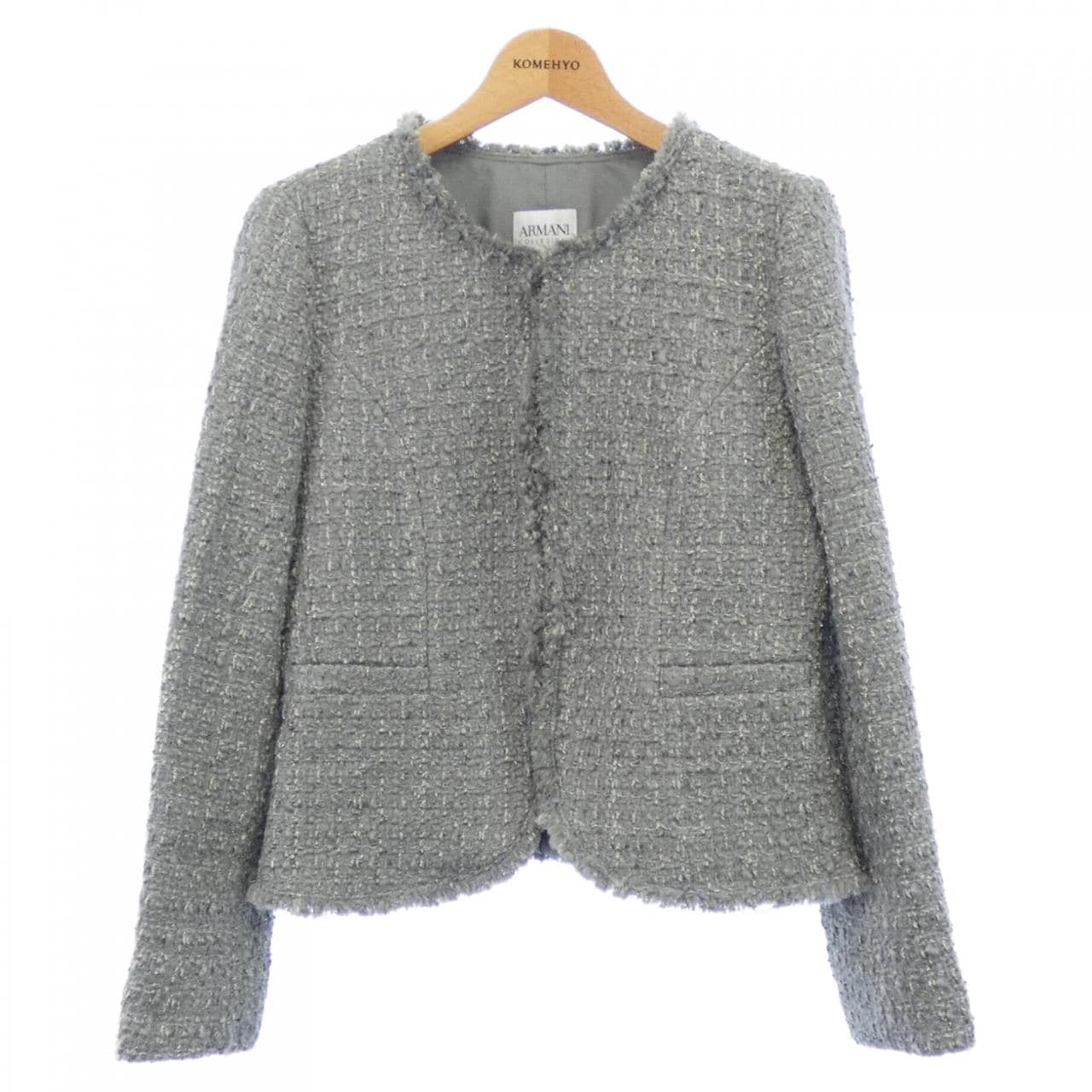 ARMANI collezioni系列無領夾克