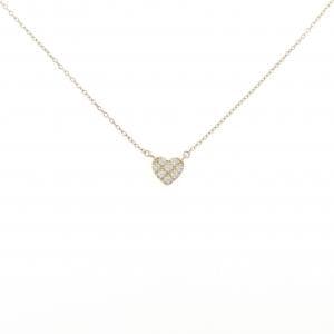 K10YG ハート ダイヤモンド ネックレス 0.10CT