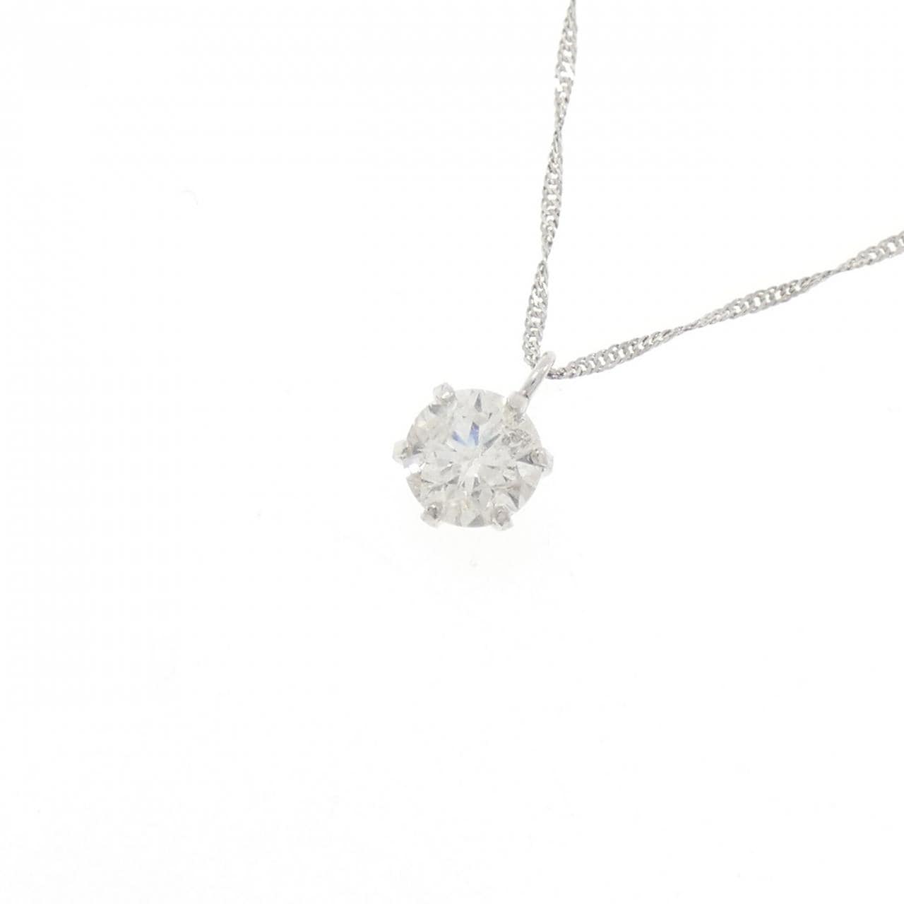 PT999/PT850 ソリティア ダイヤモンド ネックレス 0.4CT