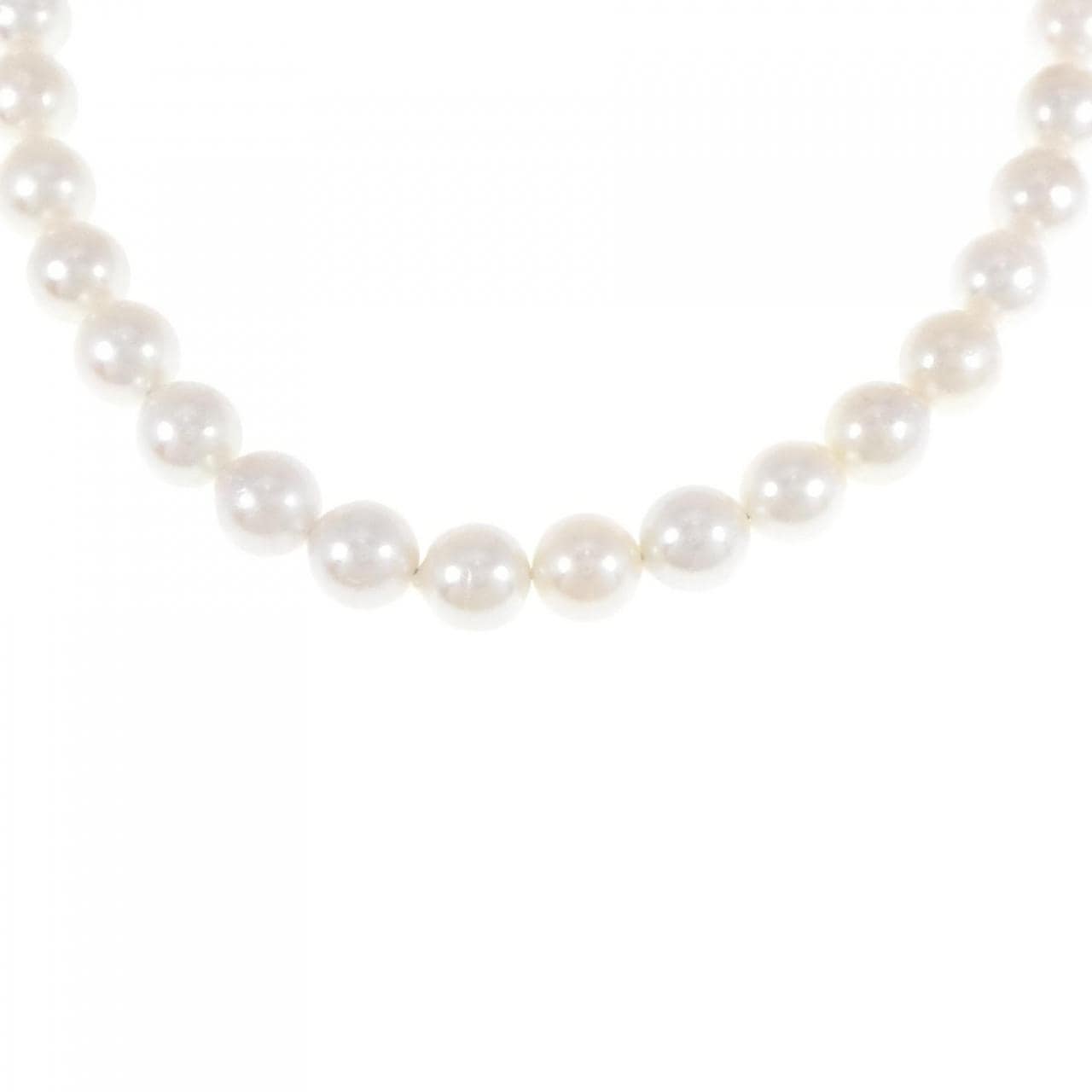 [BRAND NEW] Silver Clasp Akoya Pearl Necklace 7-7.5mm