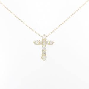 K18YG クロス ダイヤモンド ネックレス 0.50CT