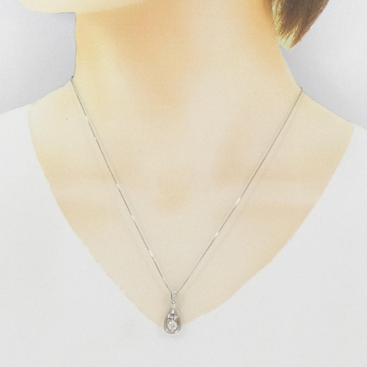 PT900/PT850 ダイヤモンド ネックレス 0.349CT