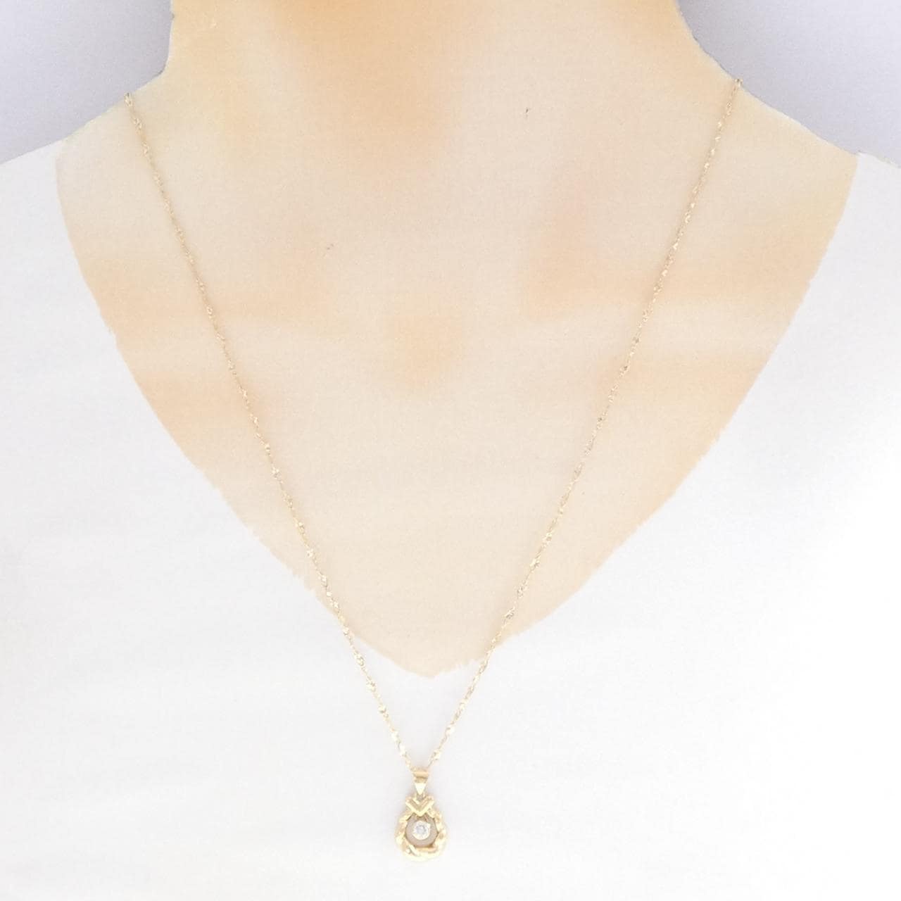 K18YG ダイヤモンド ネックレス 0.14CT