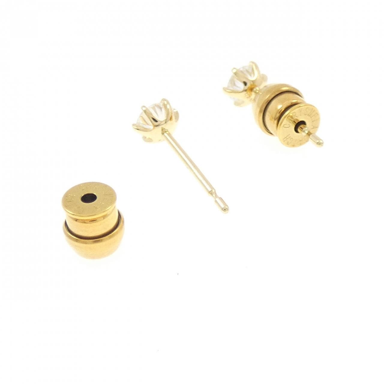 【リメイク】K18YG/ST ダイヤモンド ピアス 0.207CT 0.210CT E-F VS1-2 Good