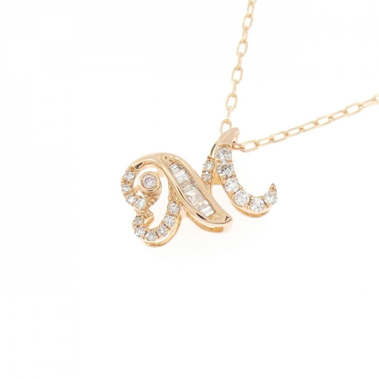 K18PG ダイヤモンド ネックレス 0.10CT