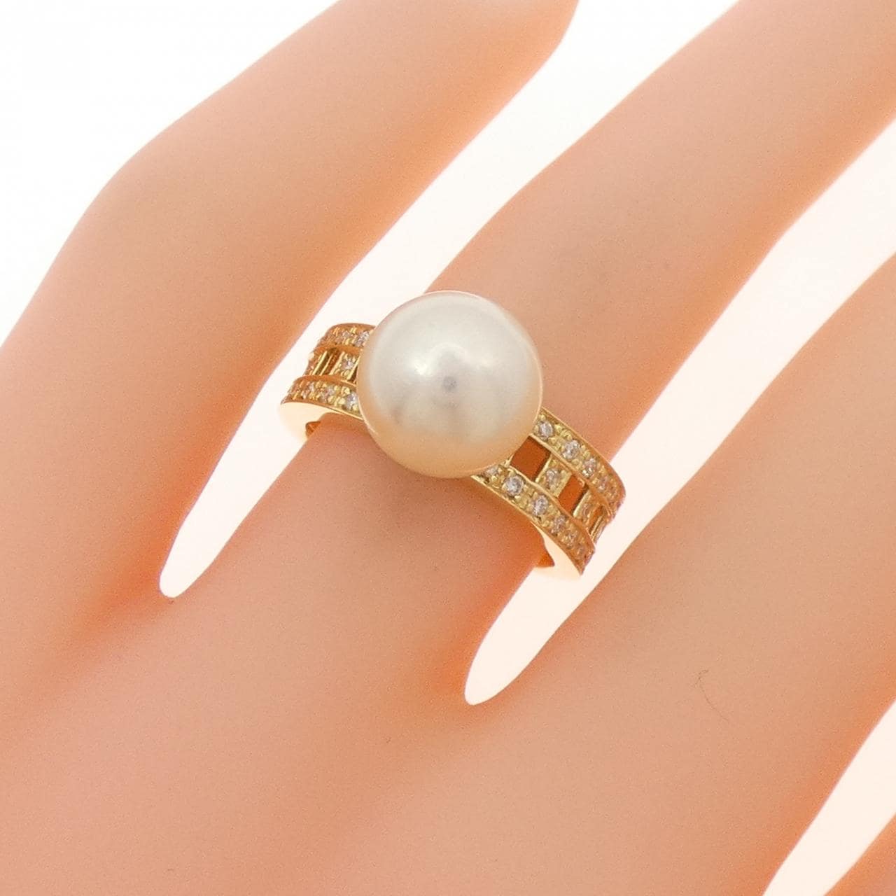 K18YG アコヤパール リング 8.9mm