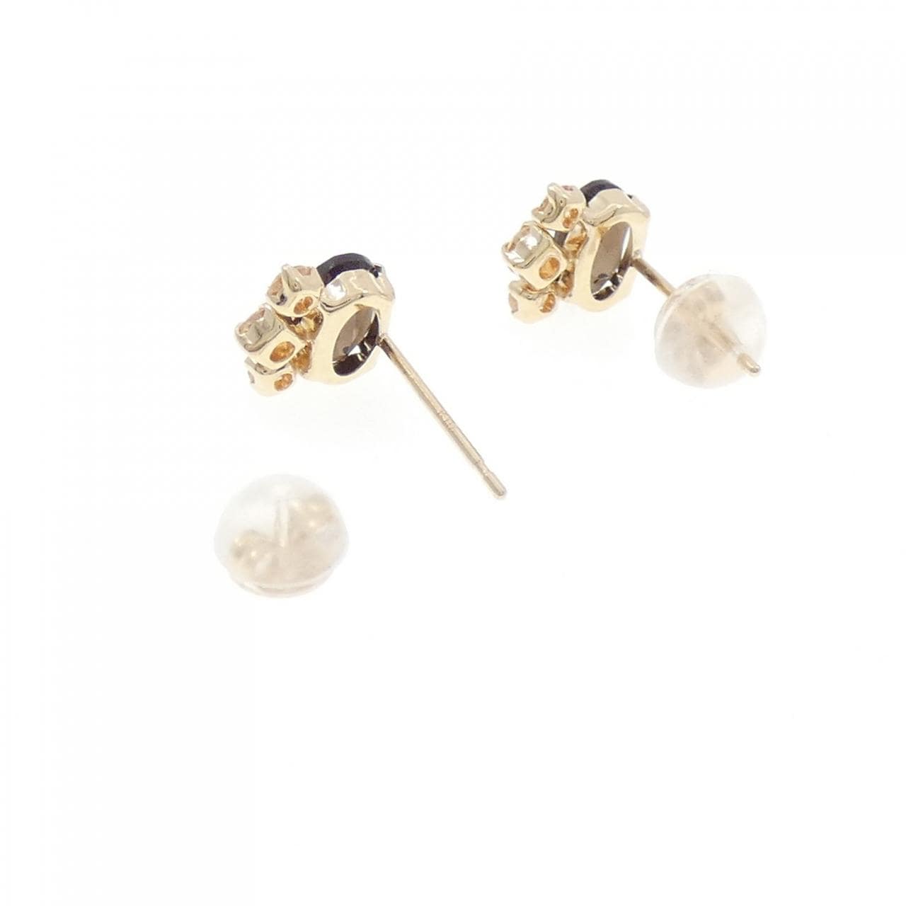 K10YG スモーキークオーツ ピアス