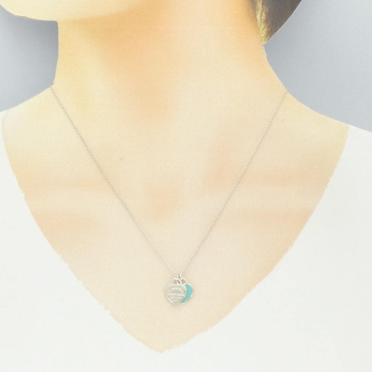 ティファニー リターントゥティファニー ミニ ダブル ハートタグ ネックレス