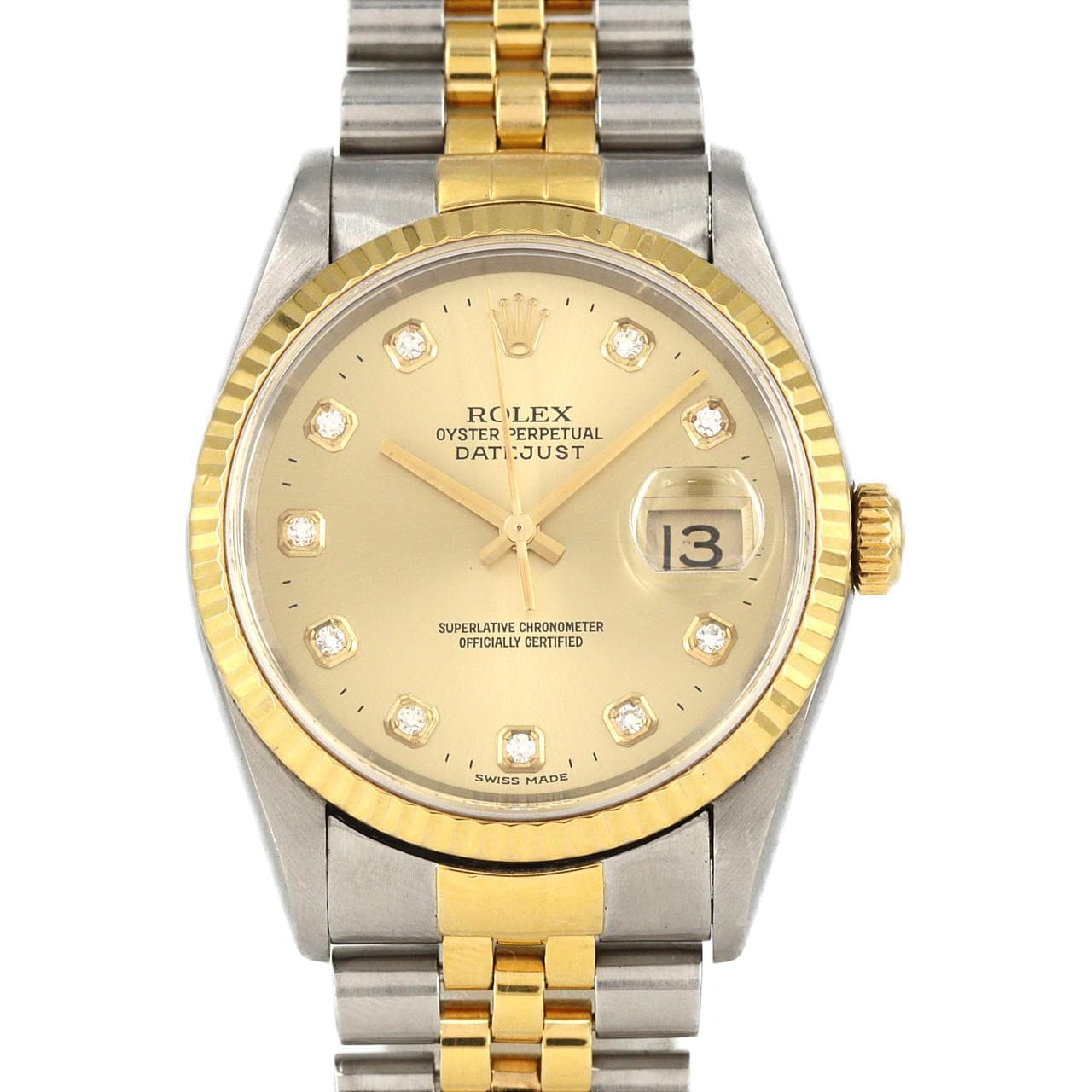 【ノーメンテナンス還元価格】ロレックス デイトジャスト 16233G SSxYG 自動巻 U番