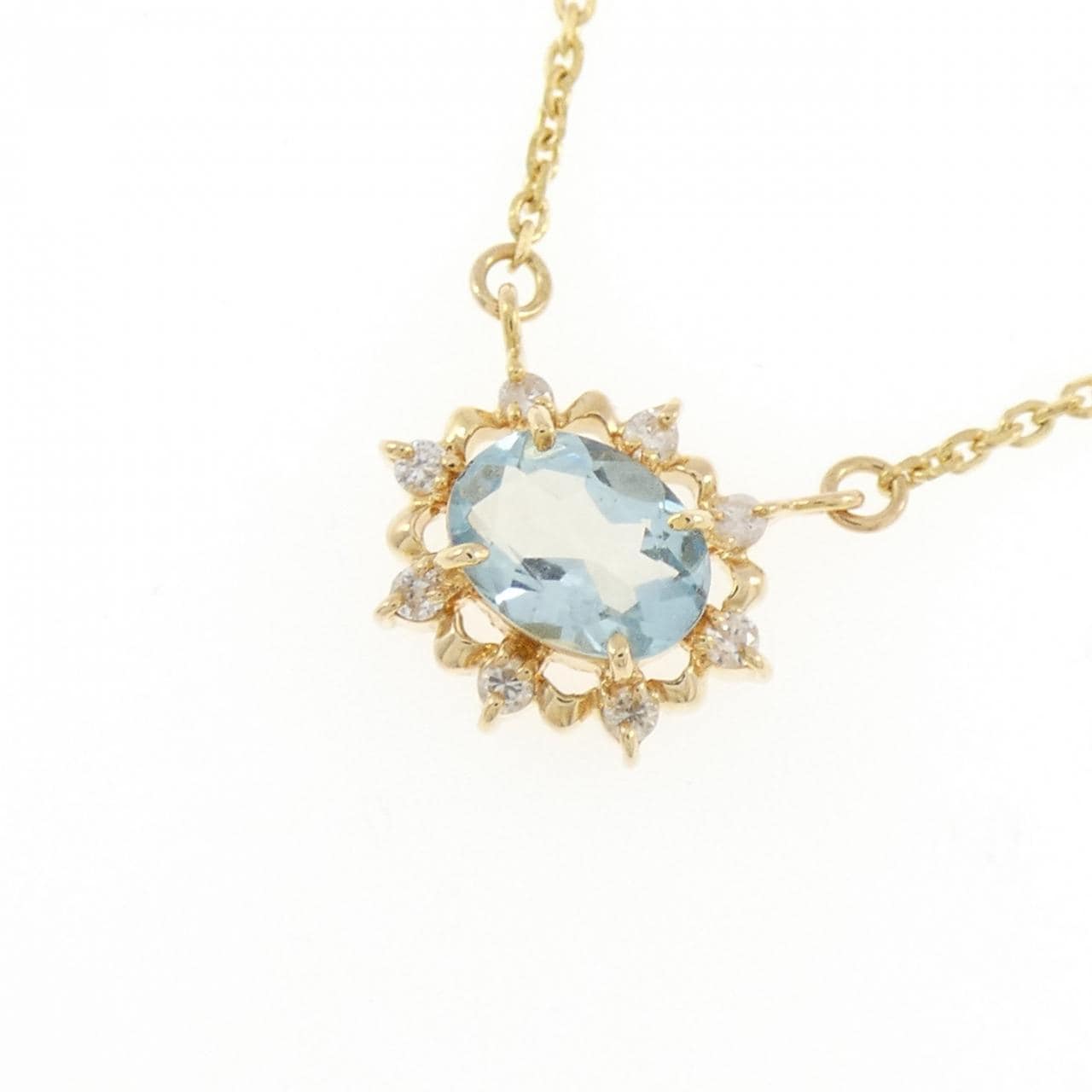 K18YG アクアマリン ネックレス 0.64CT