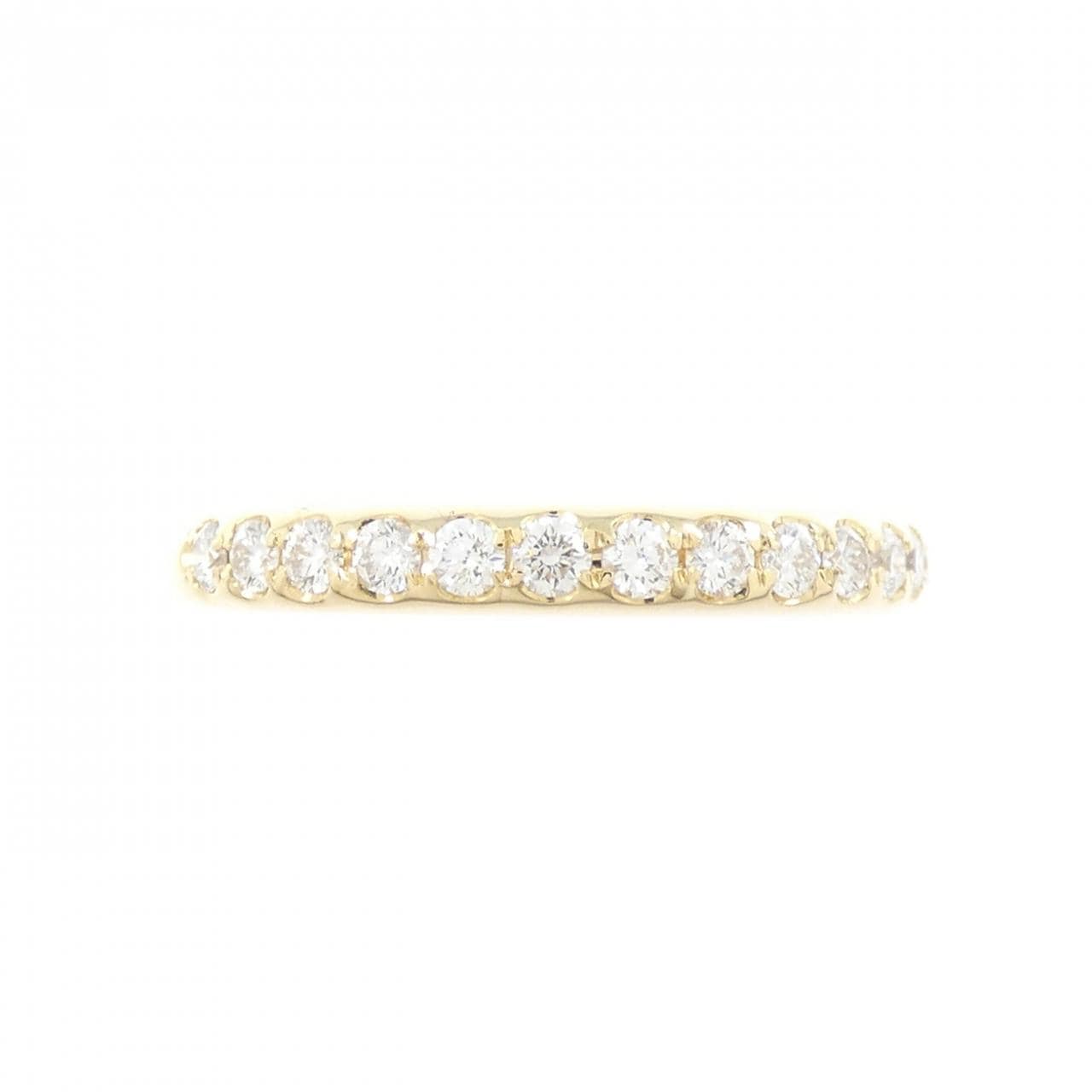 K18YG ハーフエタニティ ダイヤモンド リング 0.27CT
