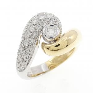 750YG/750WG パヴェ ダイヤモンド リング 0.92CT
