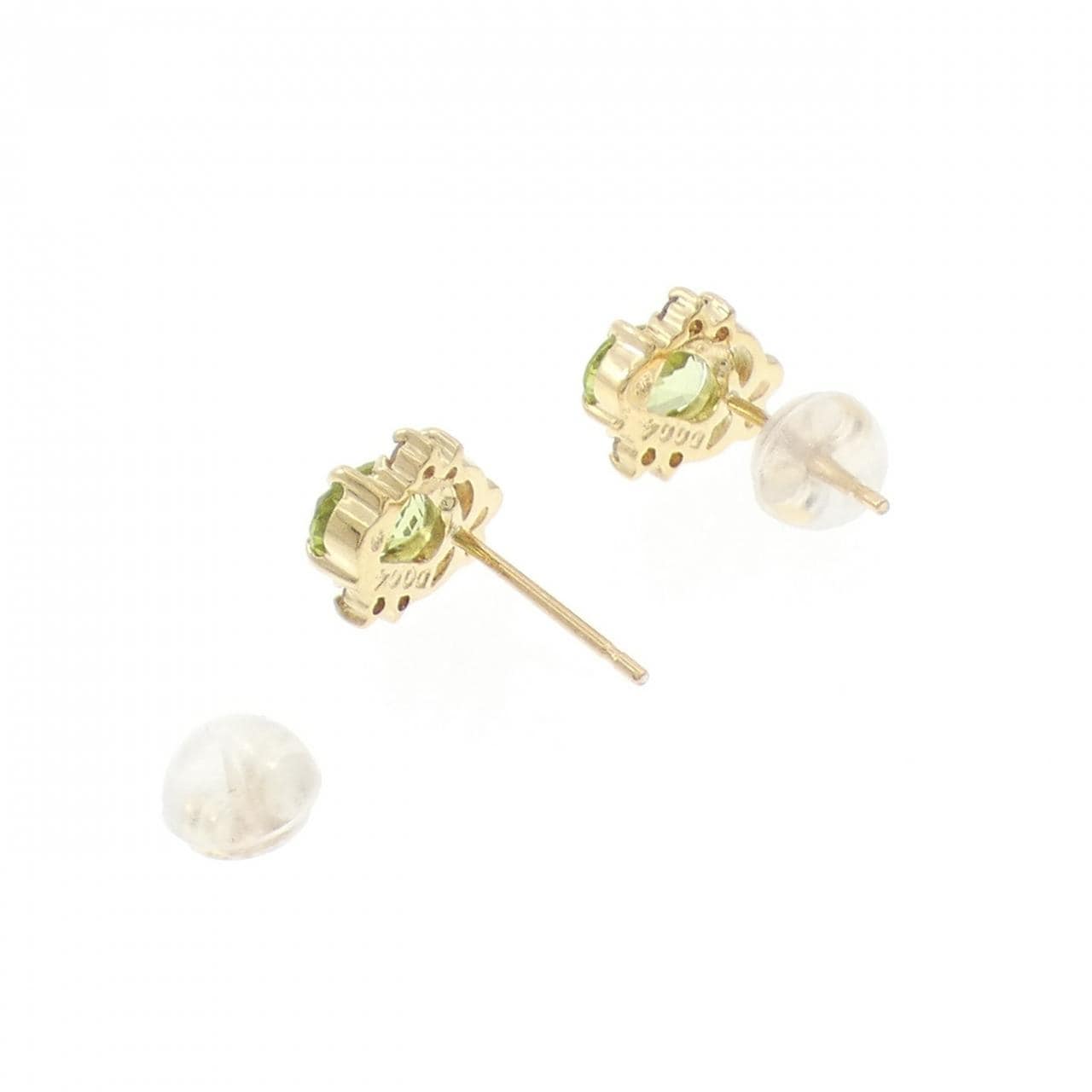 K18YG ペリドット ピアス