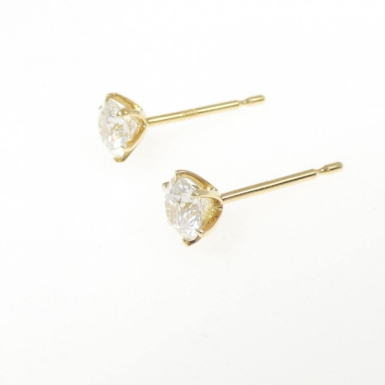 【リメイク】K18YG/ST ダイヤモンド ピアス 0.323CT 0.328CT H VS1-2 EXT H&C