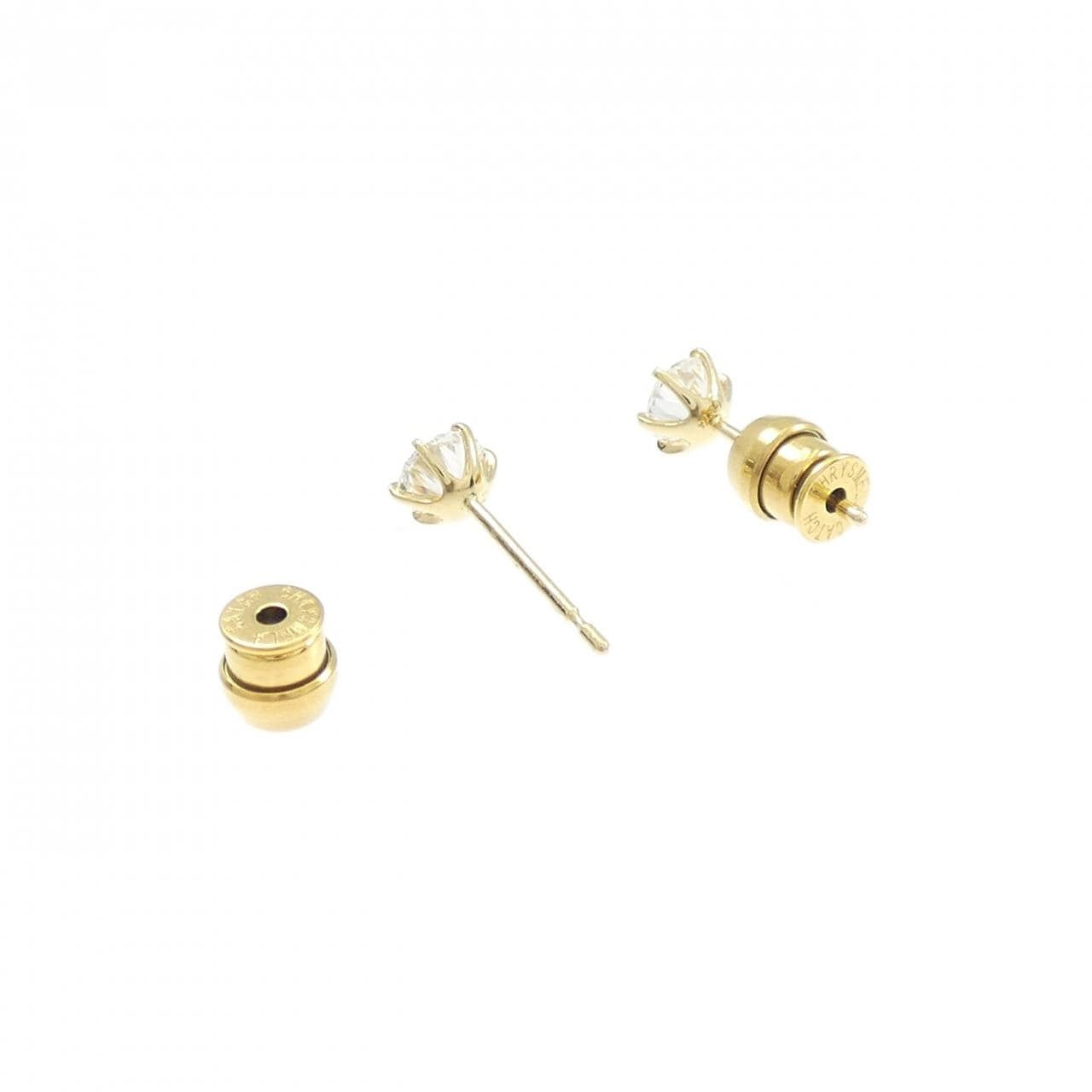 【リメイク】K18YG/ST ダイヤモンド ピアス 0.311CT 0.314CT D-E SI1-2 VG