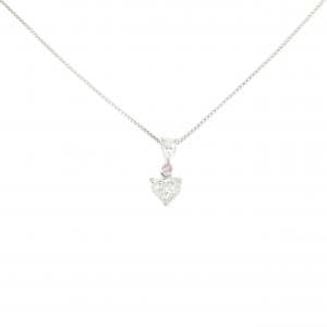 PT900/PT850 ダイヤモンド ネックレス 0.244CT F SI2 ハートシェイプ