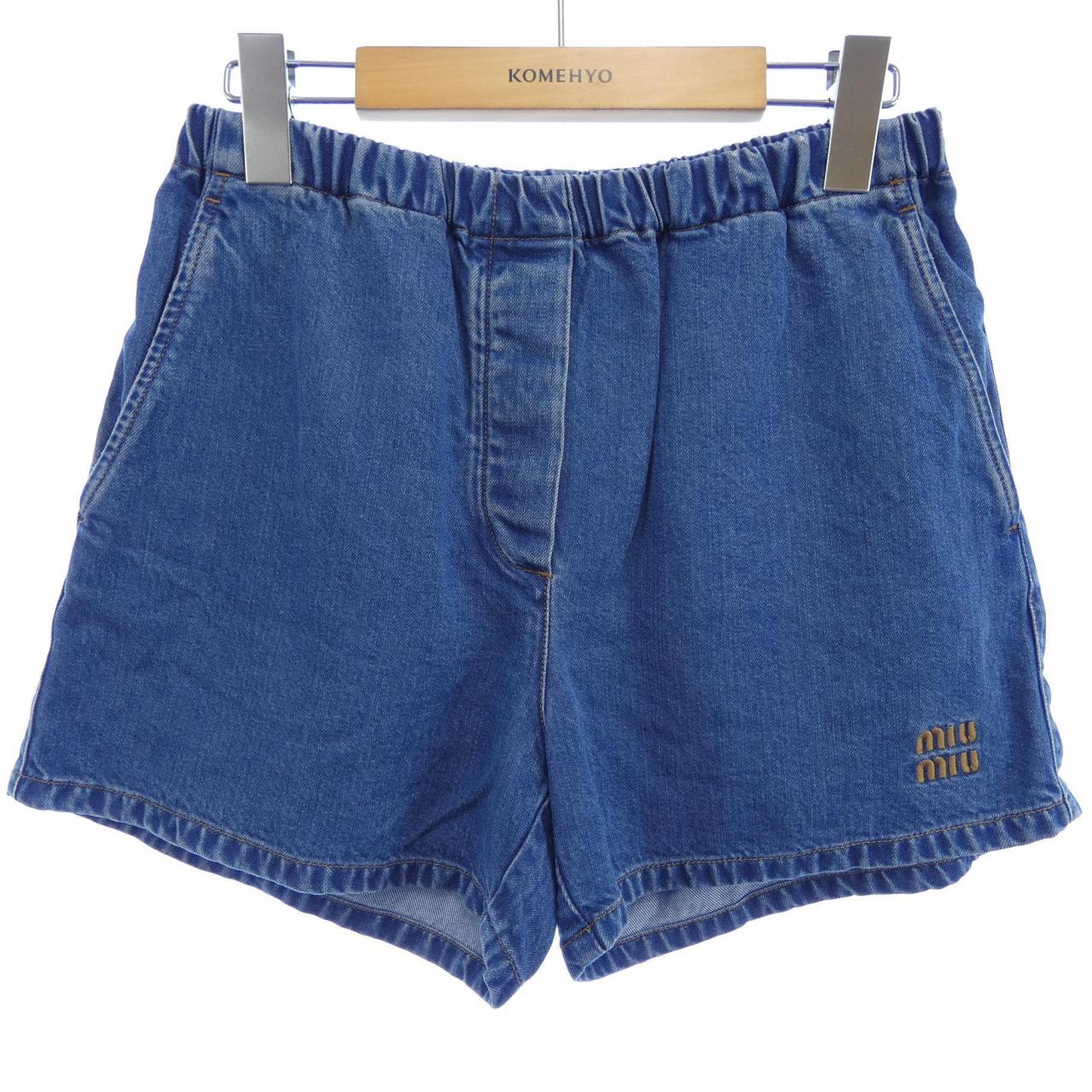 ミュウミュウ MIU MIU MIU MIU ロゴ GWP523 SOOO 143V ショートパンツ