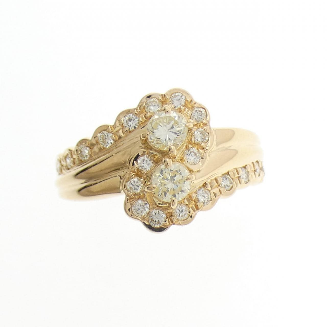 K18YG ダイヤモンド リング 0.293CT