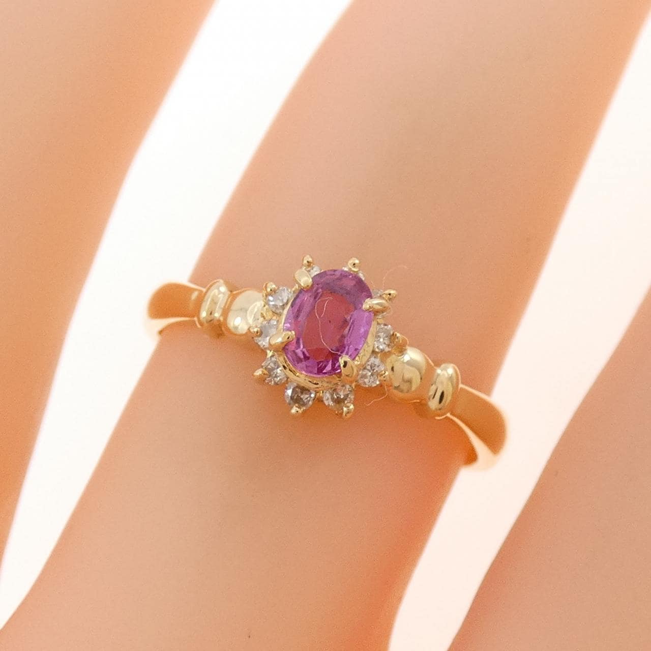 K18YG サファイヤ リング 0.21CT