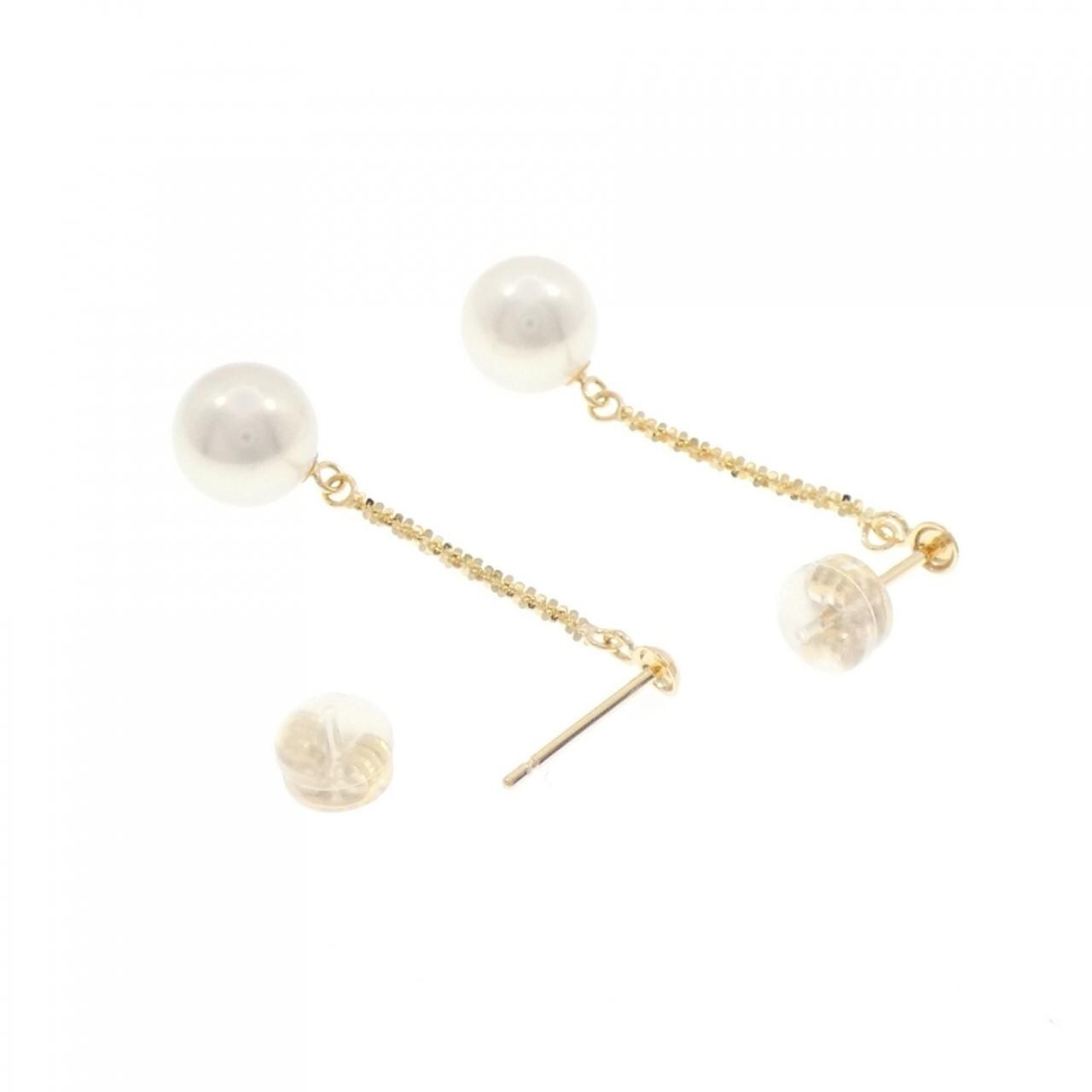 K18YG Akoya pearl earrings 7.9mm