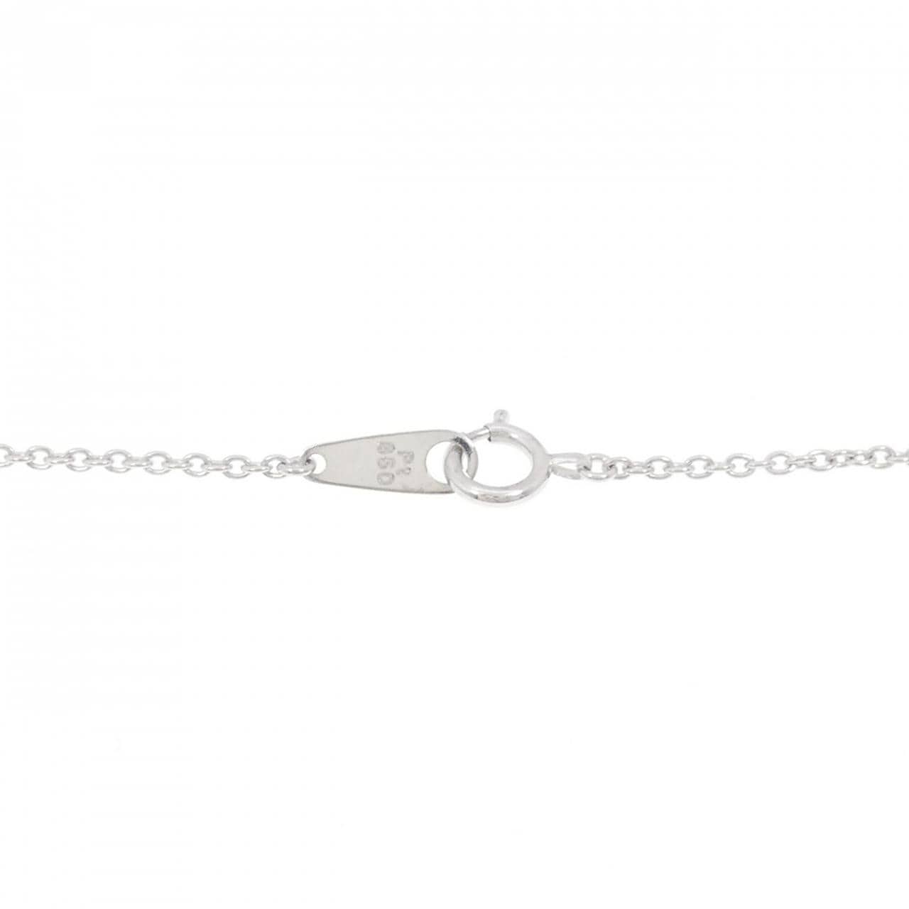 PT900/PT850 バタフライ ピンクダイヤモンド ネックレス 0.06CT