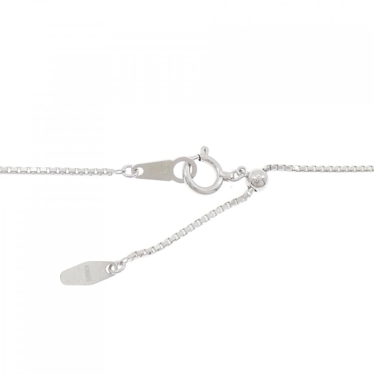 K18WG パヴェ ハート ダイヤモンド ネックレス 3.25CT