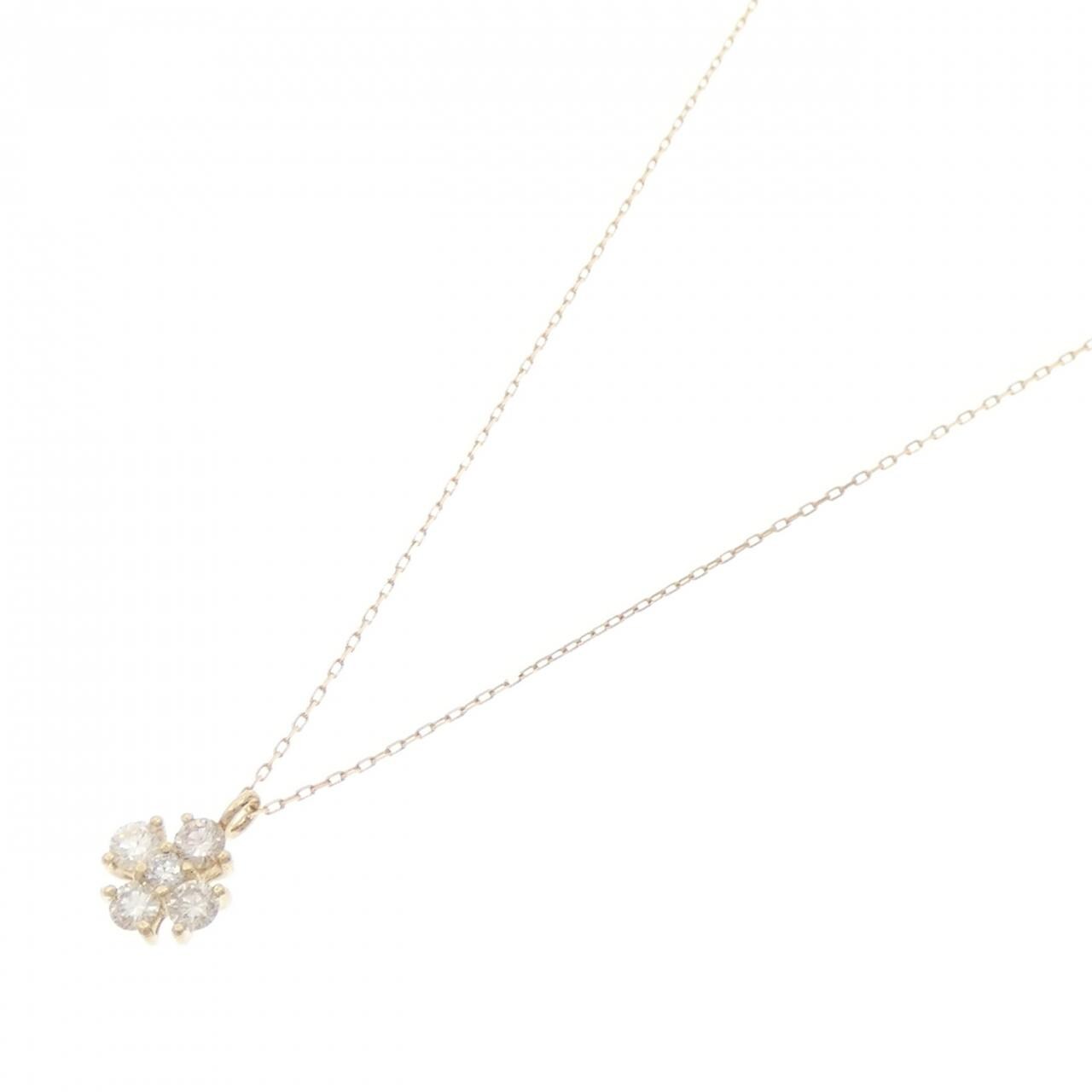 【新品】K10YG ダイヤモンド ネックレス 0.20CT