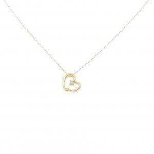 K18YG ハート ダイヤモンド ネックレス 0.02CT