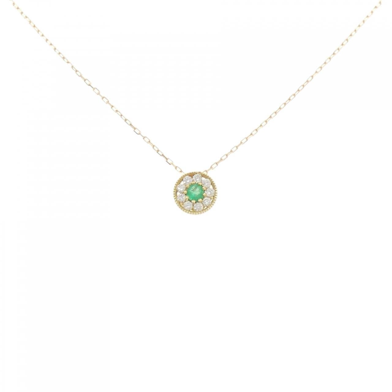 K18YG エメラルド ネックレス 0.12CT