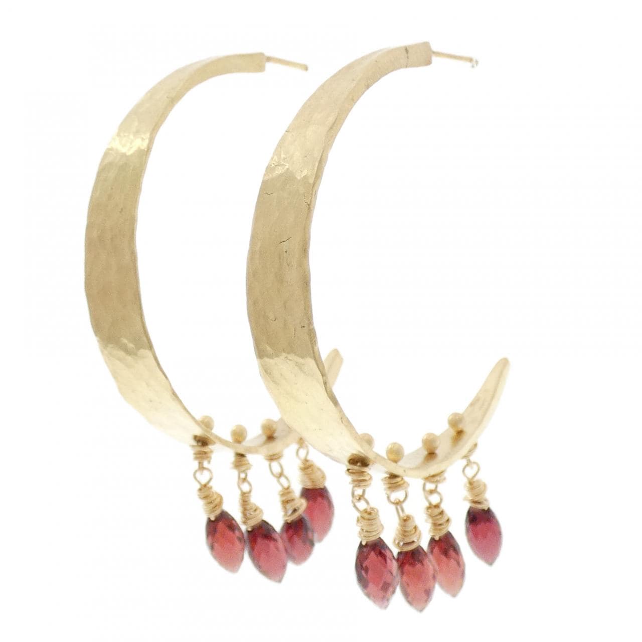 14KYG/585YG ガーネット ピアス