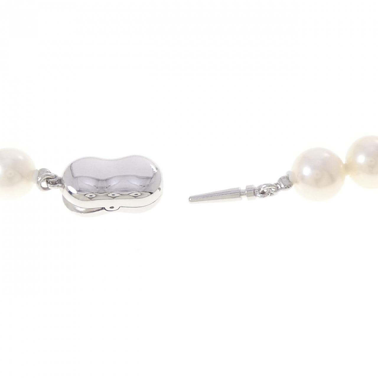 シルバークラスプ アコヤパール ネックレス 7.5-8mm