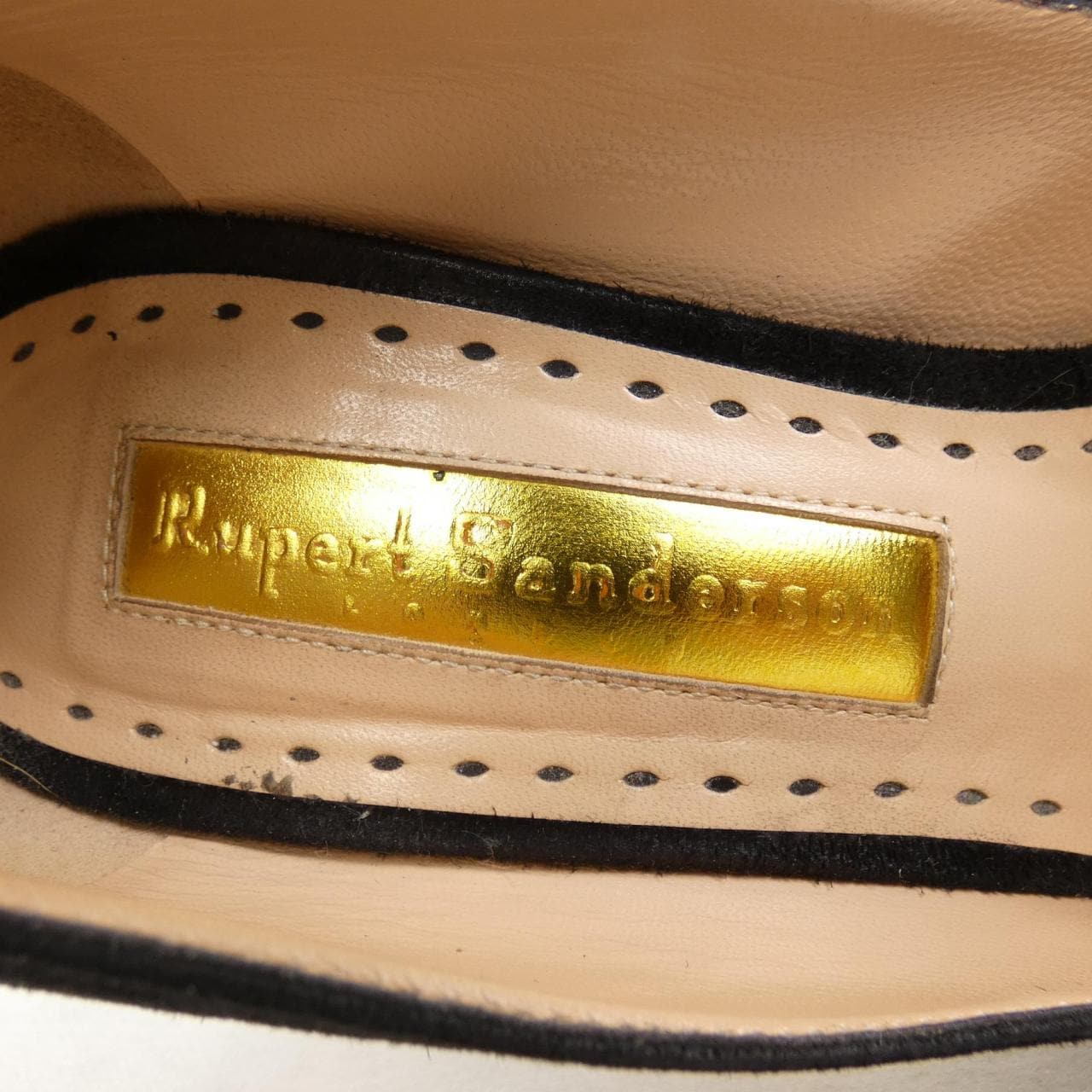 美品ルパートサンダーソン RUPERT SANDERSON ホワイト白フラット