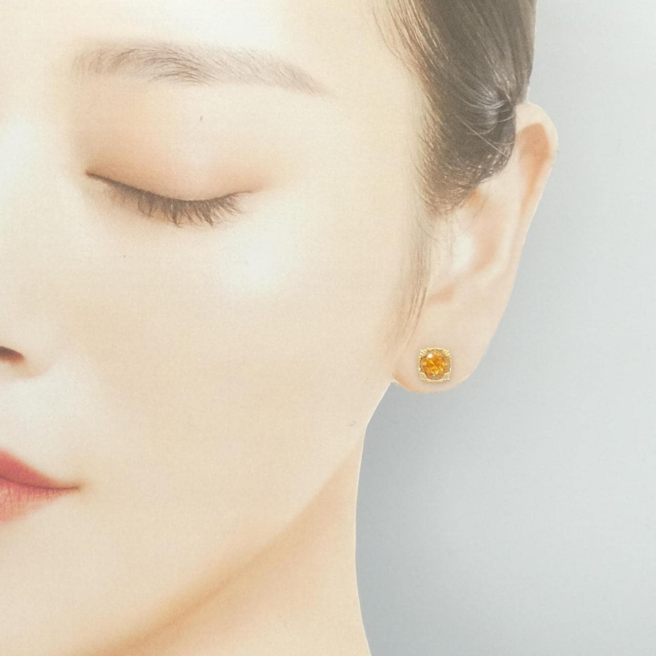 K18YG シトリン ピアス