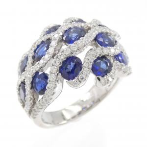K18WG サファイヤ リング 2.79CT