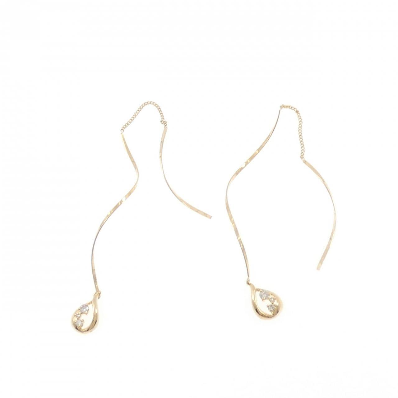 K18YG ダイヤモンド ピアス 0.10CT